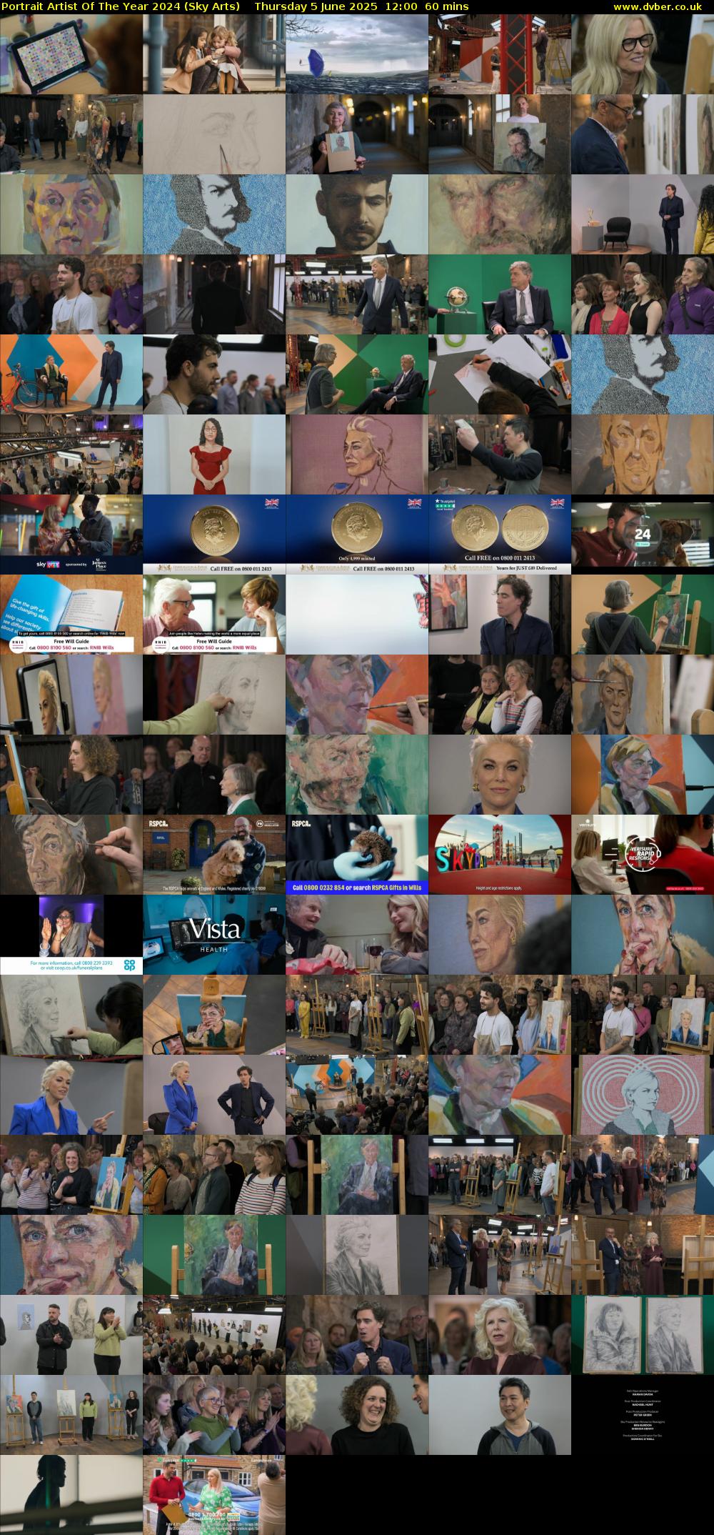 Portrait Artist Of The Year 2024 (Sky Arts) Thursday 5 June 2025 12:00 - 13:00