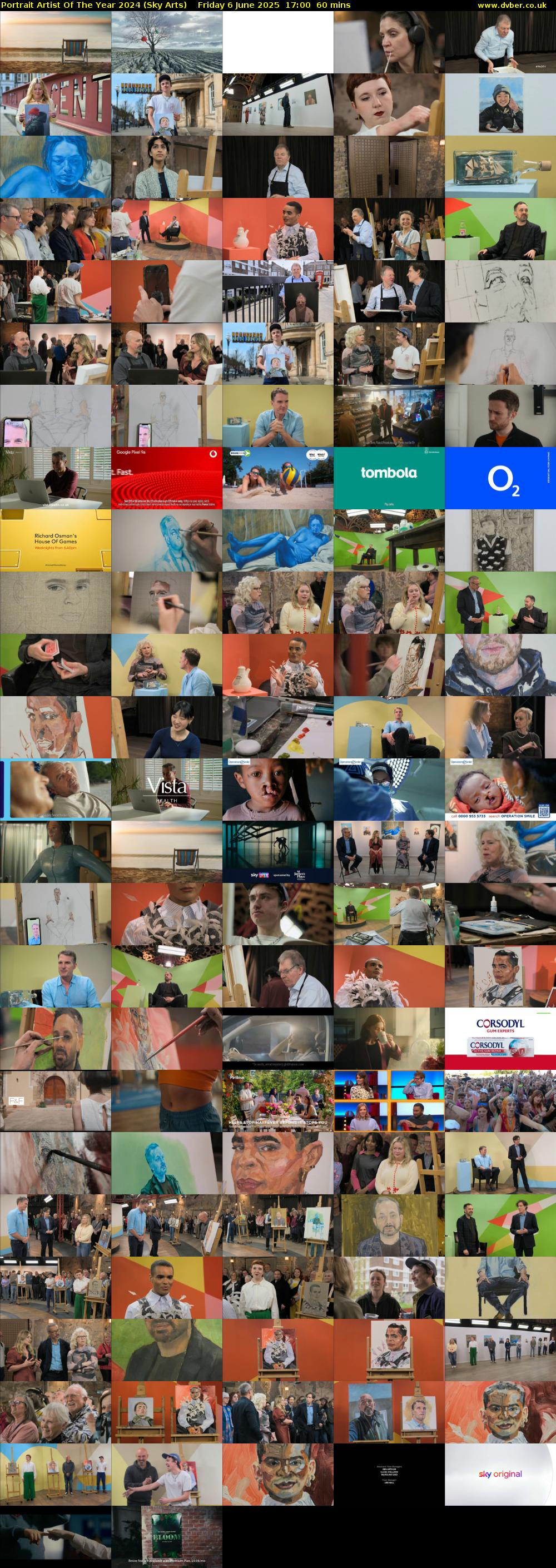 Portrait Artist Of The Year 2024 (Sky Arts) Friday 6 June 2025 17:00 - 18:00