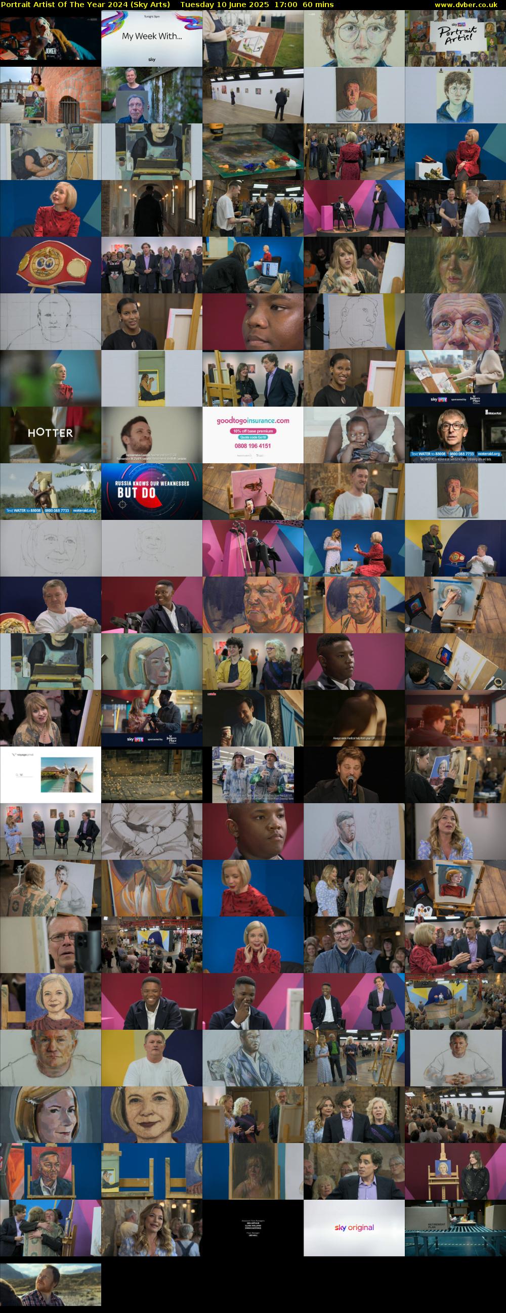 Portrait Artist Of The Year 2024 (Sky Arts) Tuesday 10 June 2025 17:00 - 18:00