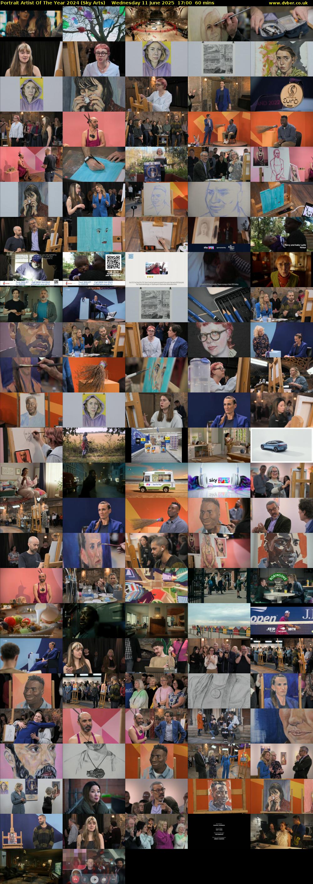 Portrait Artist Of The Year 2024 (Sky Arts) Wednesday 11 June 2025 17:00 - 18:00