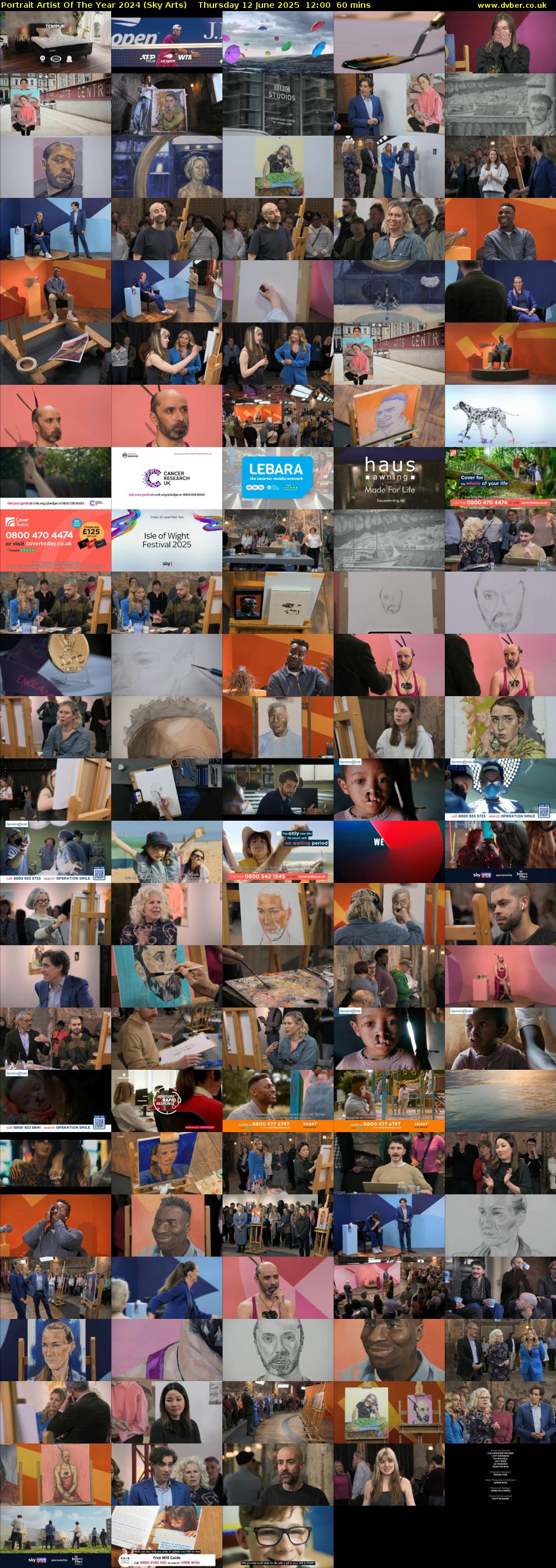 Portrait Artist Of The Year 2024 (Sky Arts) Thursday 12 June 2025 12:00 - 13:00