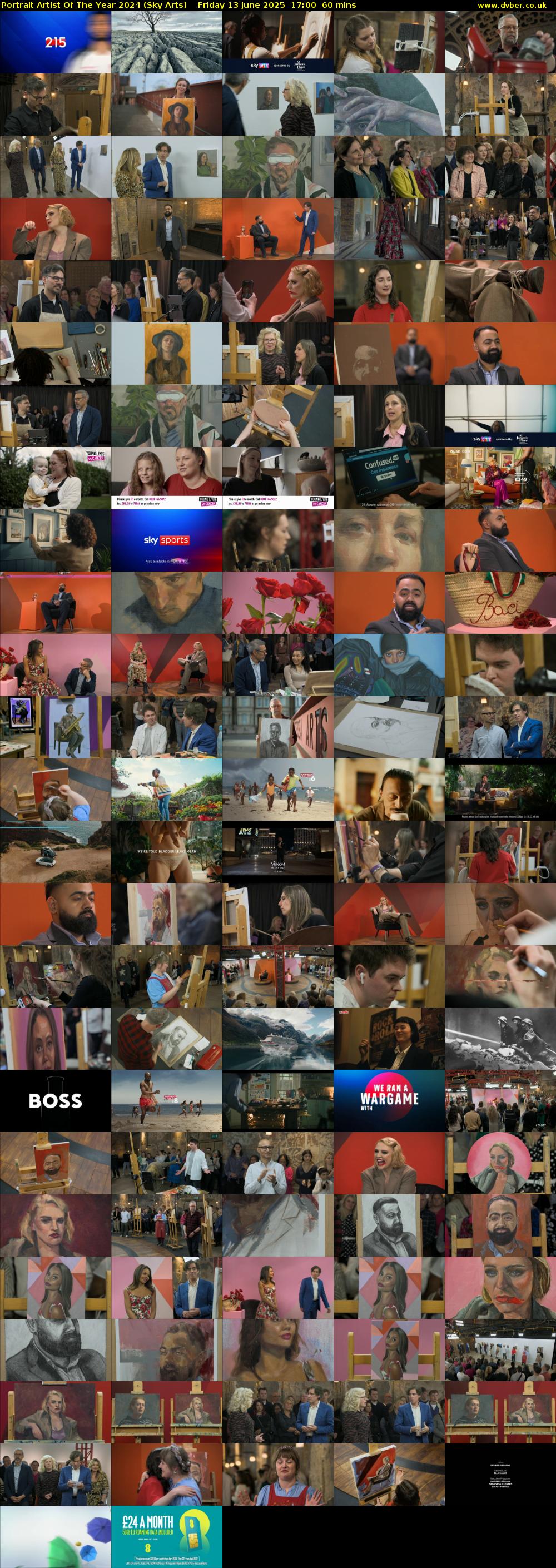 Portrait Artist Of The Year 2024 (Sky Arts) Friday 13 June 2025 17:00 - 18:00