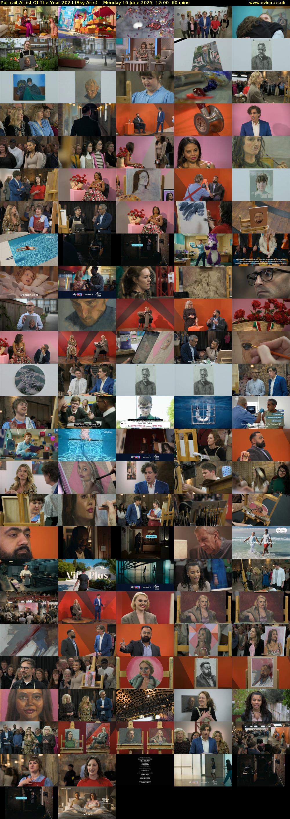 Portrait Artist Of The Year 2024 (Sky Arts) Monday 16 June 2025 12:00 - 13:00