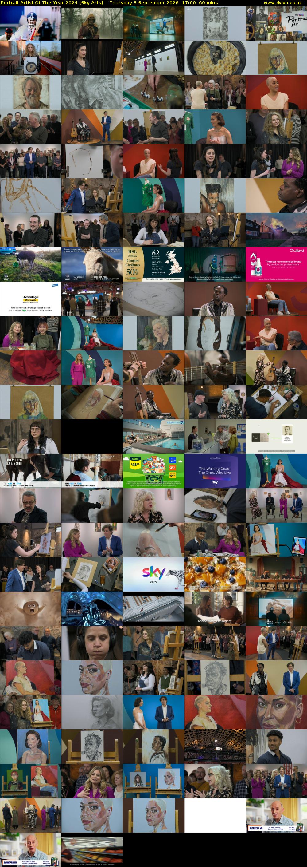 Portrait Artist Of The Year 2024 (Sky Arts) Thursday 3 September 2026 17:00 - 18:00