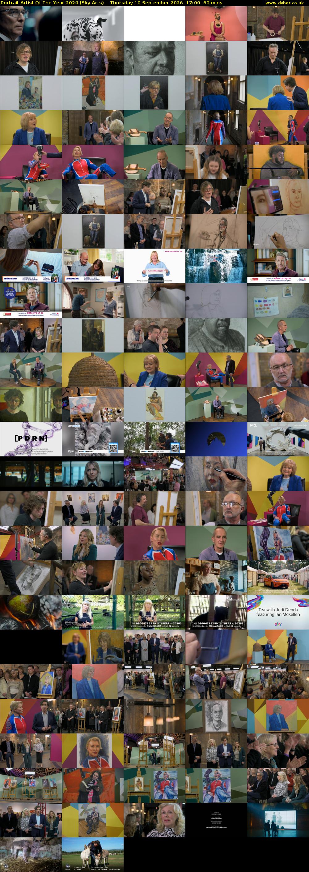 Portrait Artist Of The Year 2024 (Sky Arts) Thursday 10 September 2026 17:00 - 18:00