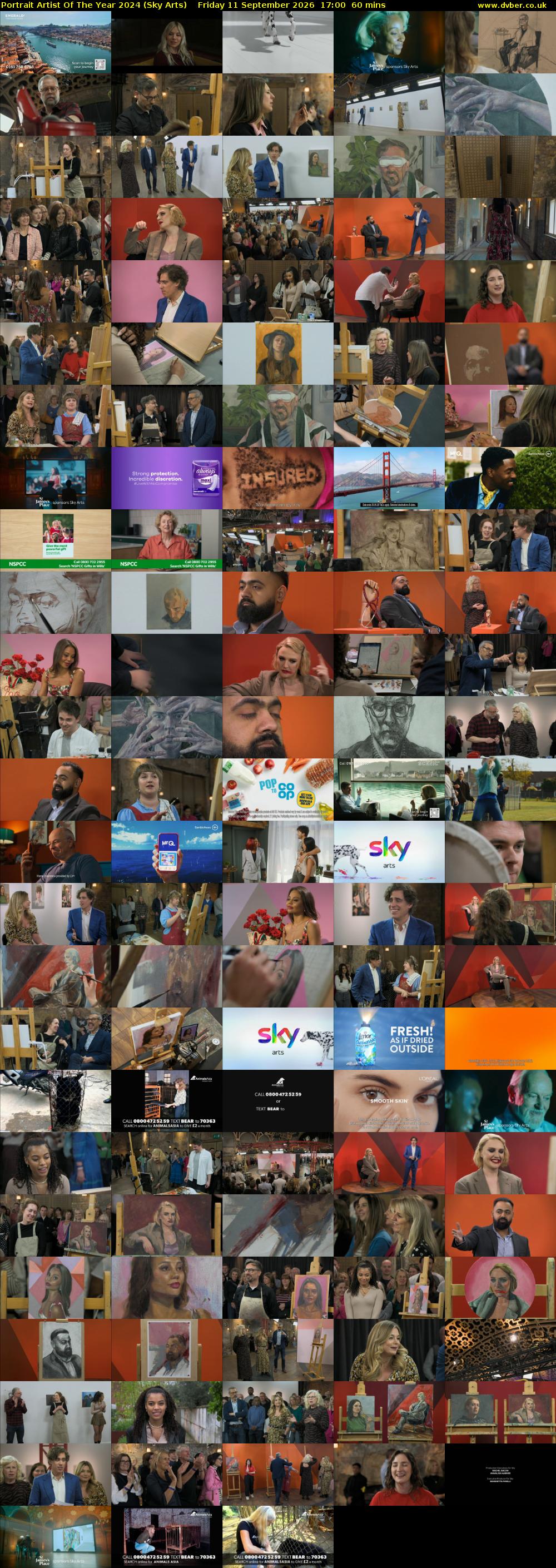 Portrait Artist Of The Year 2024 (Sky Arts) Friday 11 September 2026 17:00 - 18:00
