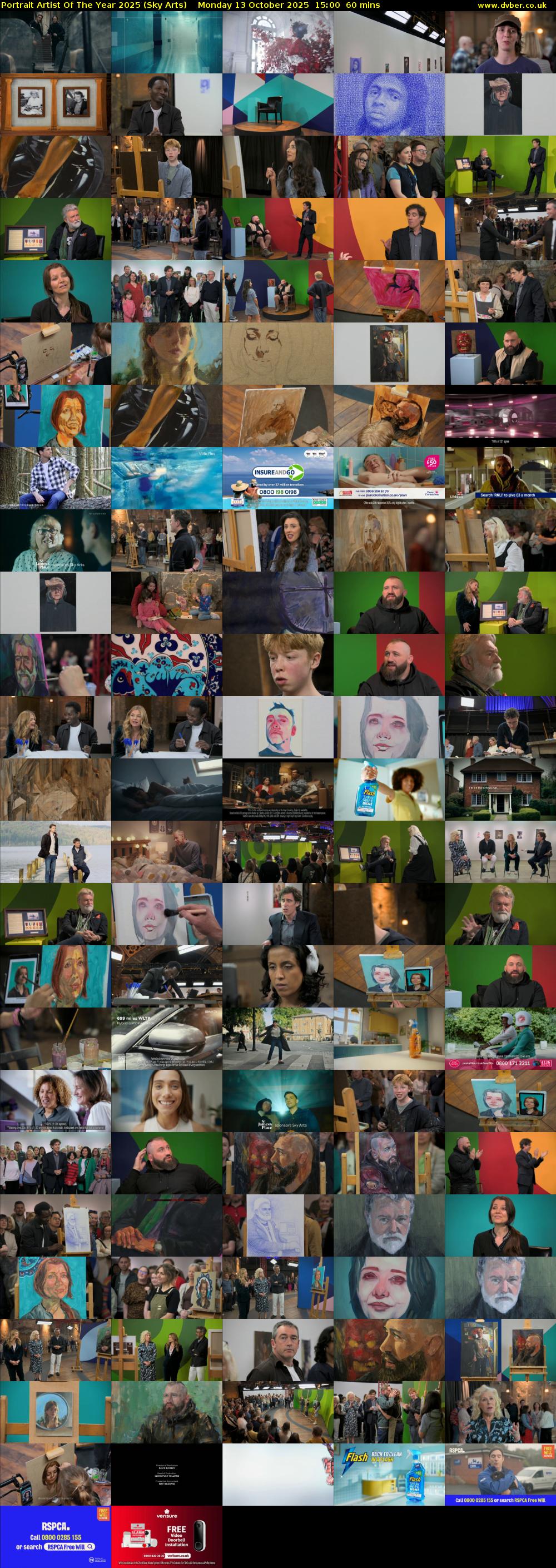 Portrait Artist Of The Year 2025 (Sky Arts) Monday 13 October 2025 15:00 - 16:00
