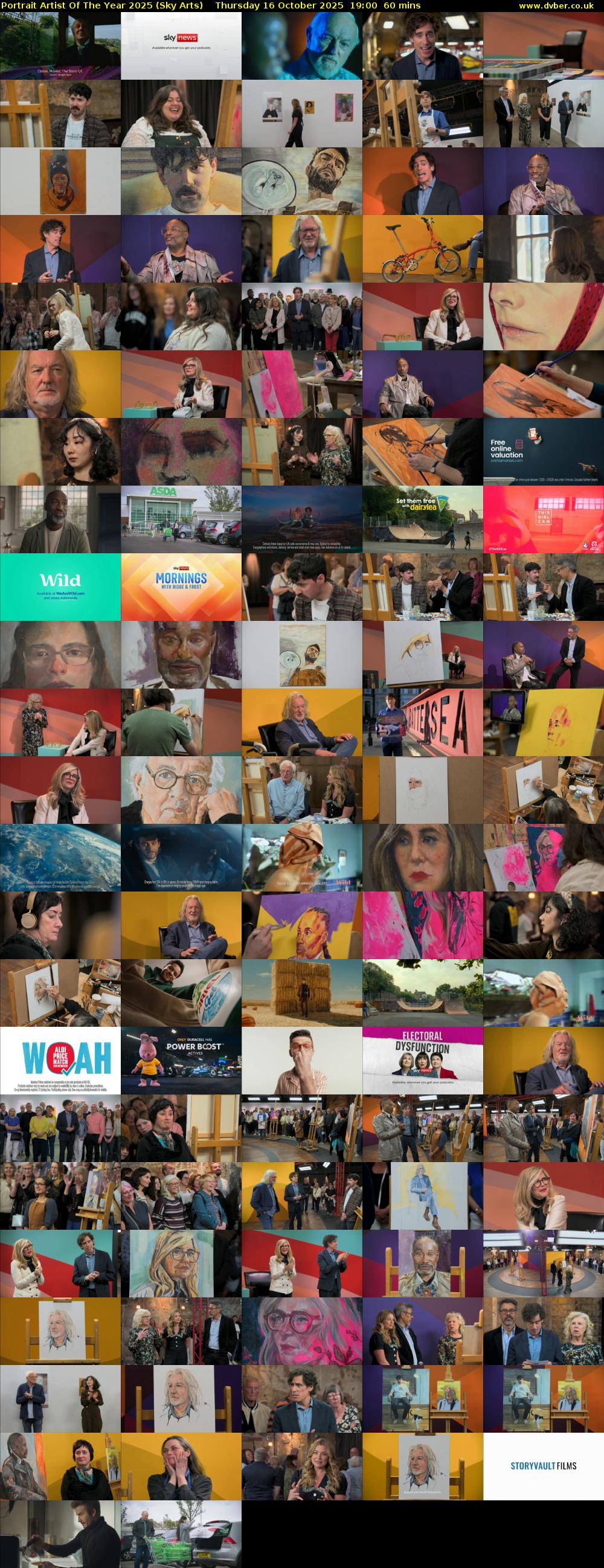 Portrait Artist Of The Year 2025 (Sky Arts) Thursday 16 October 2025 19:00 - 20:00