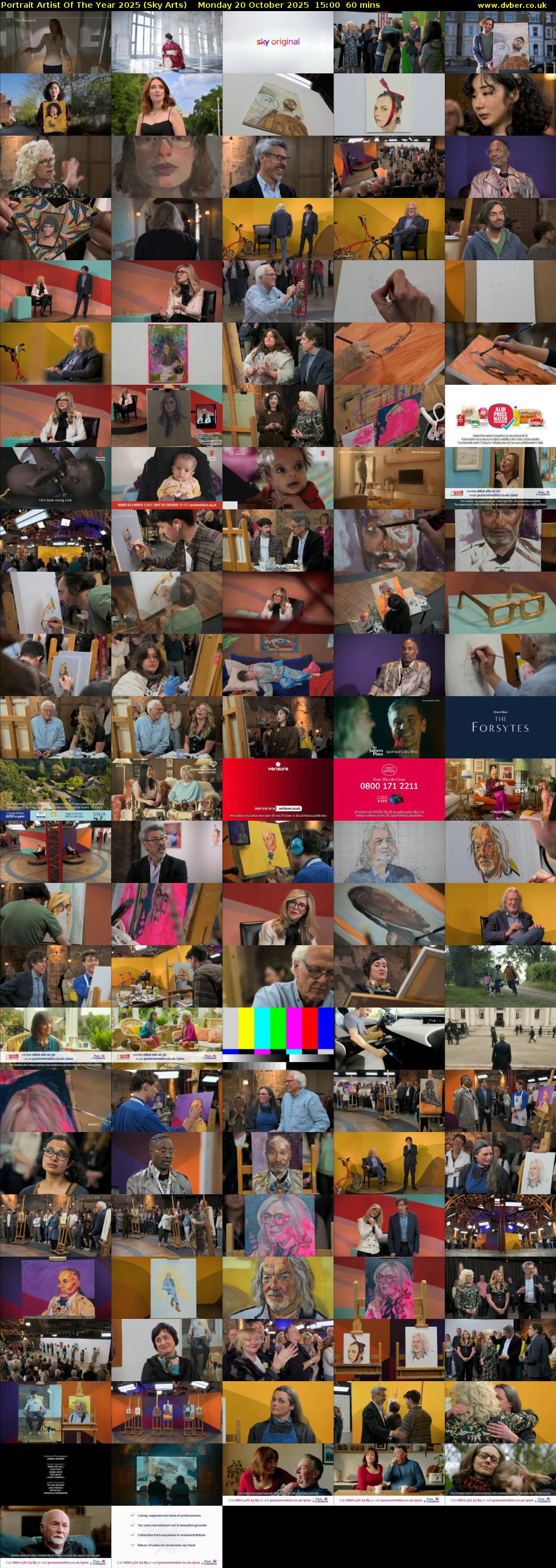 Portrait Artist Of The Year 2025 (Sky Arts) Monday 20 October 2025 15:00 - 16:00