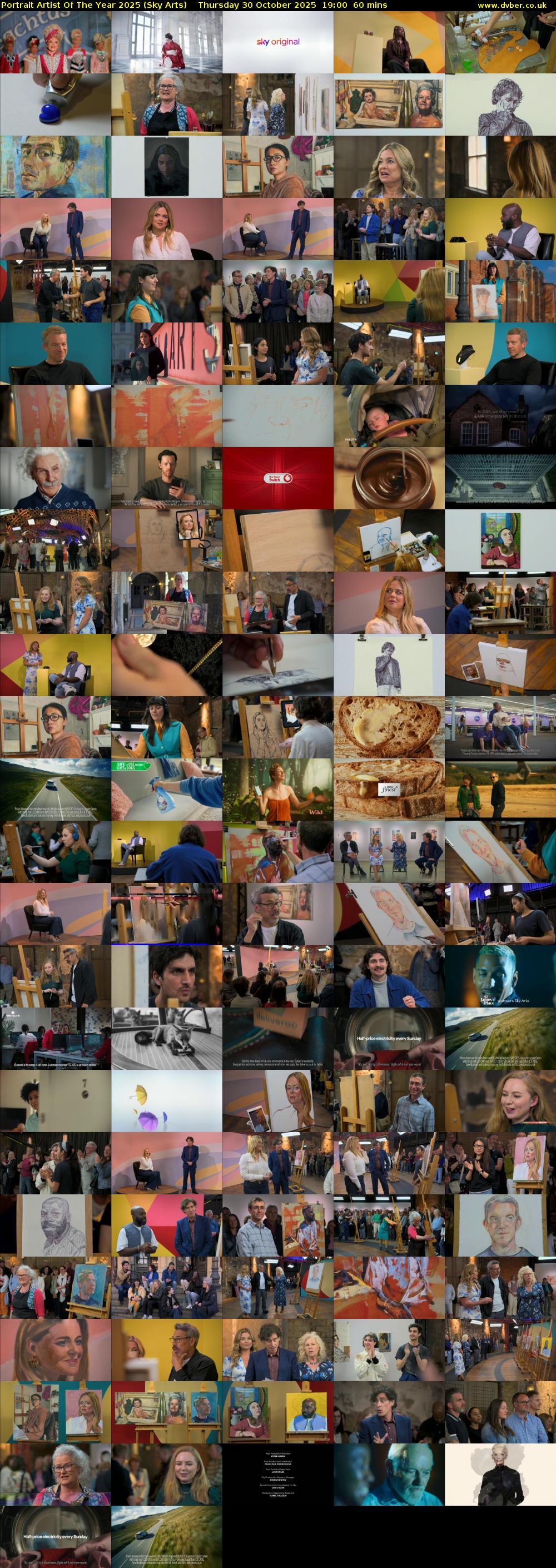 Portrait Artist Of The Year 2025 (Sky Arts) Thursday 30 October 2025 19:00 - 20:00