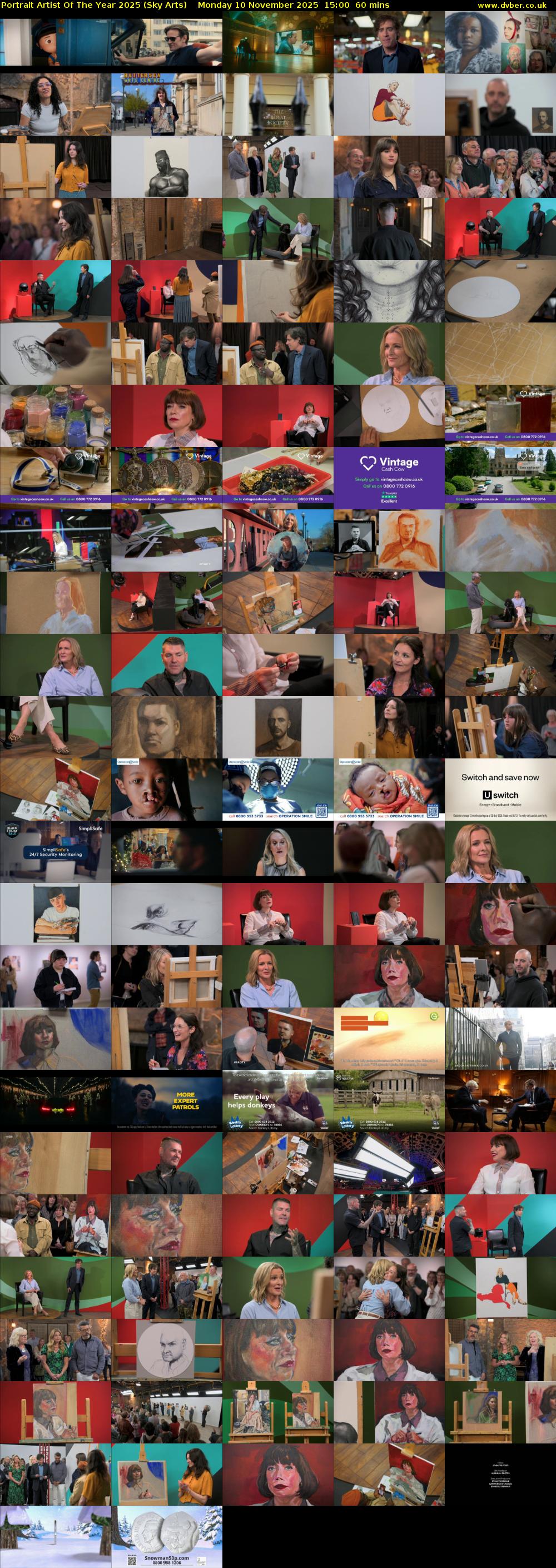 Portrait Artist Of The Year 2025 (Sky Arts) Monday 10 November 2025 15:00 - 16:00