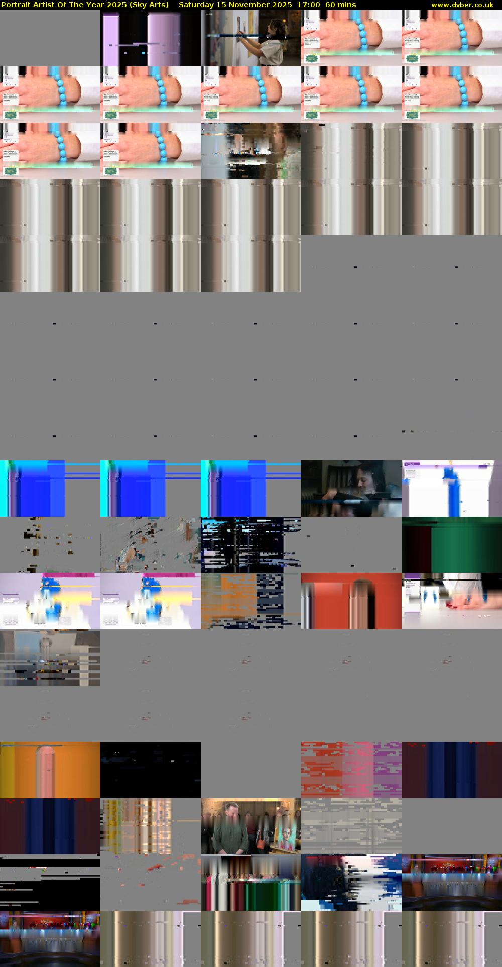 Portrait Artist Of The Year 2025 (Sky Arts) Saturday 15 November 2025 17:00 - 18:00