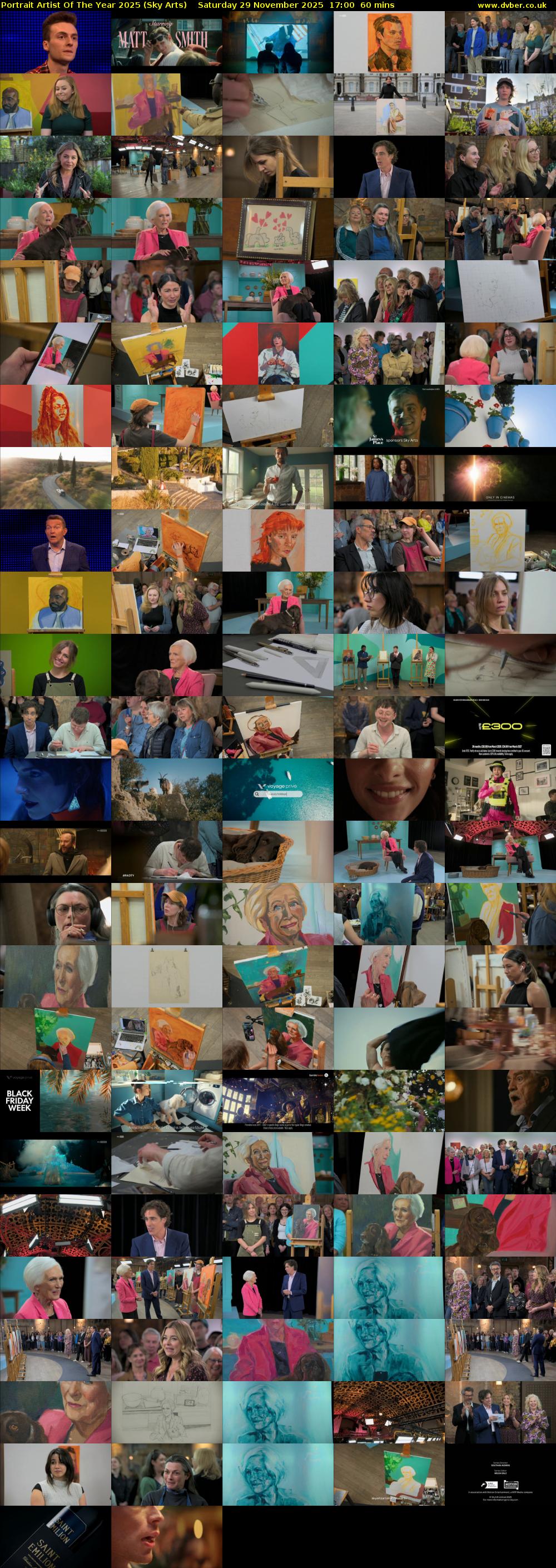 Portrait Artist Of The Year 2025 (Sky Arts) Saturday 29 November 2025 17:00 - 18:00