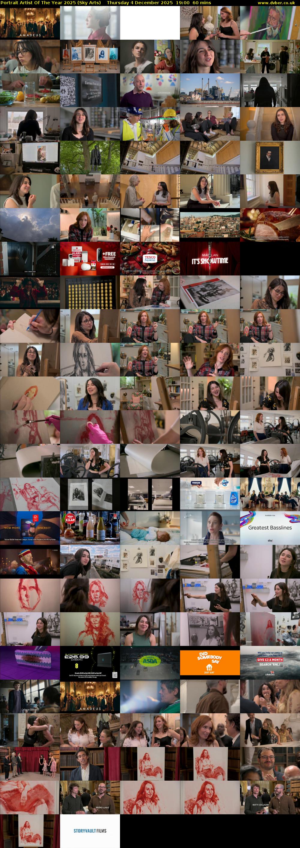 Portrait Artist Of The Year 2025 (Sky Arts) Thursday 4 December 2025 19:00 - 20:00