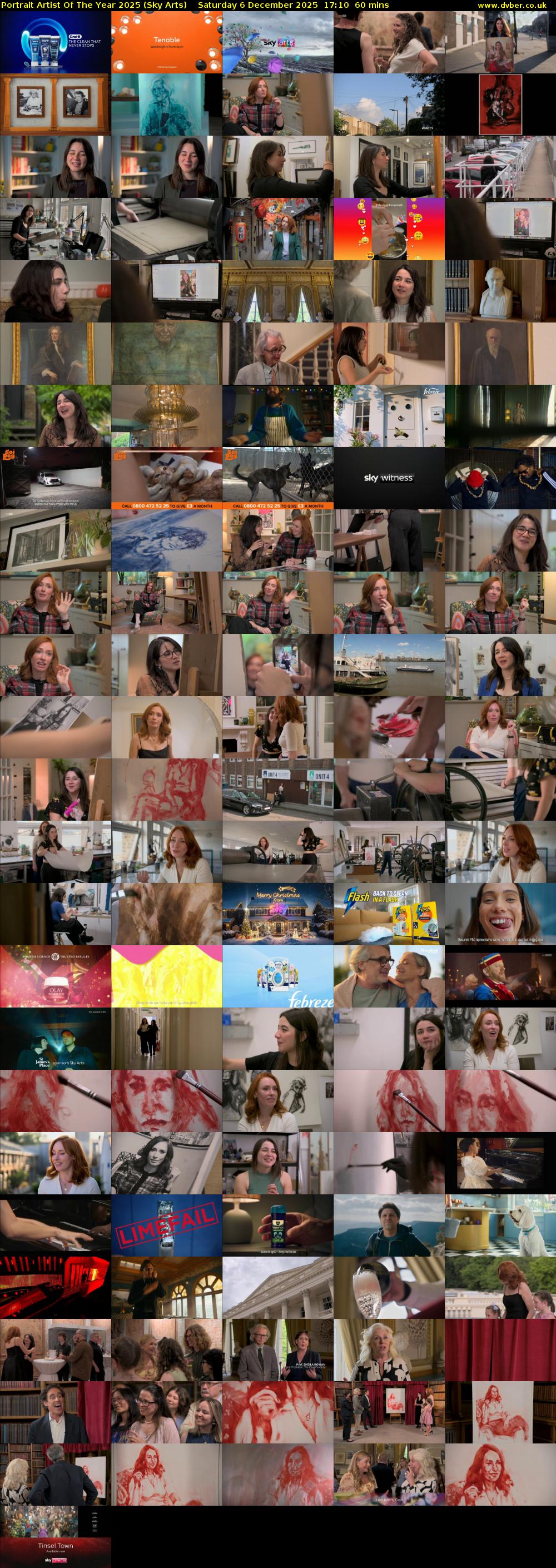 Portrait Artist Of The Year 2025 (Sky Arts) Saturday 6 December 2025 17:10 - 18:10