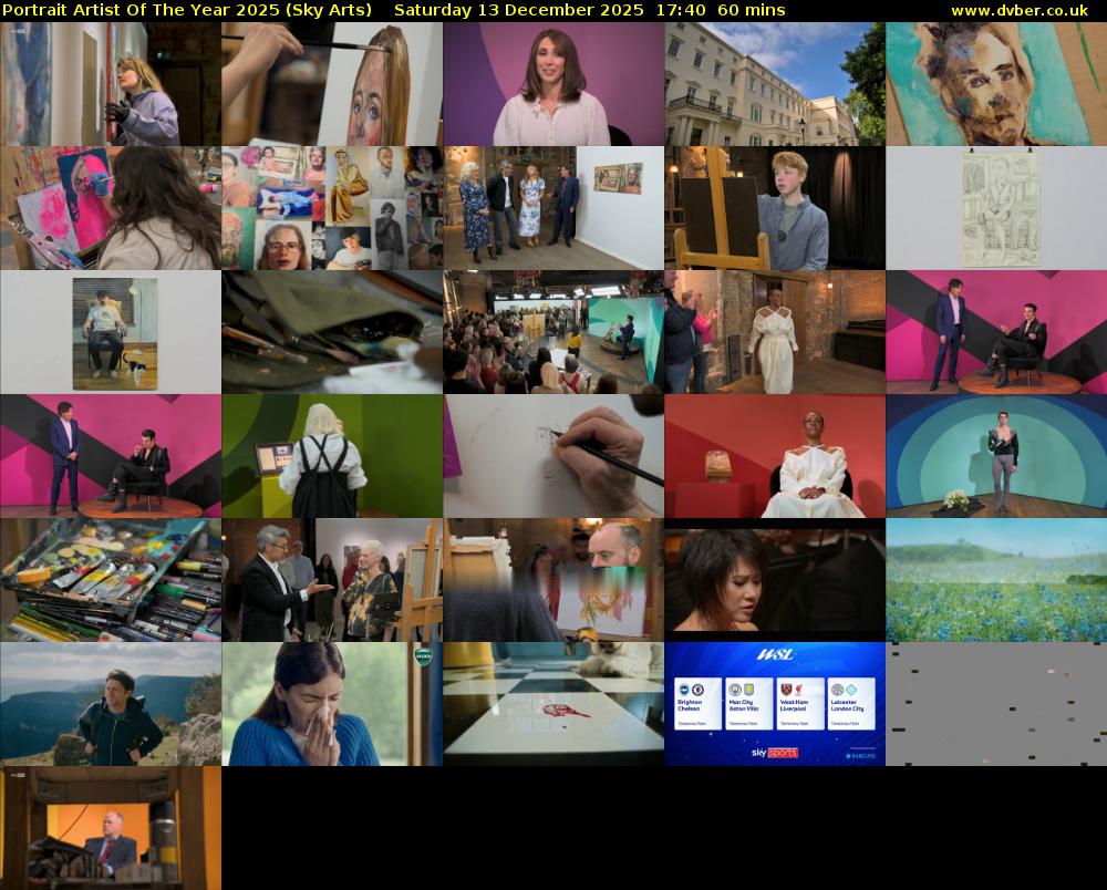 Portrait Artist Of The Year 2025 (Sky Arts) Saturday 13 December 2025 17:40 - 18:40