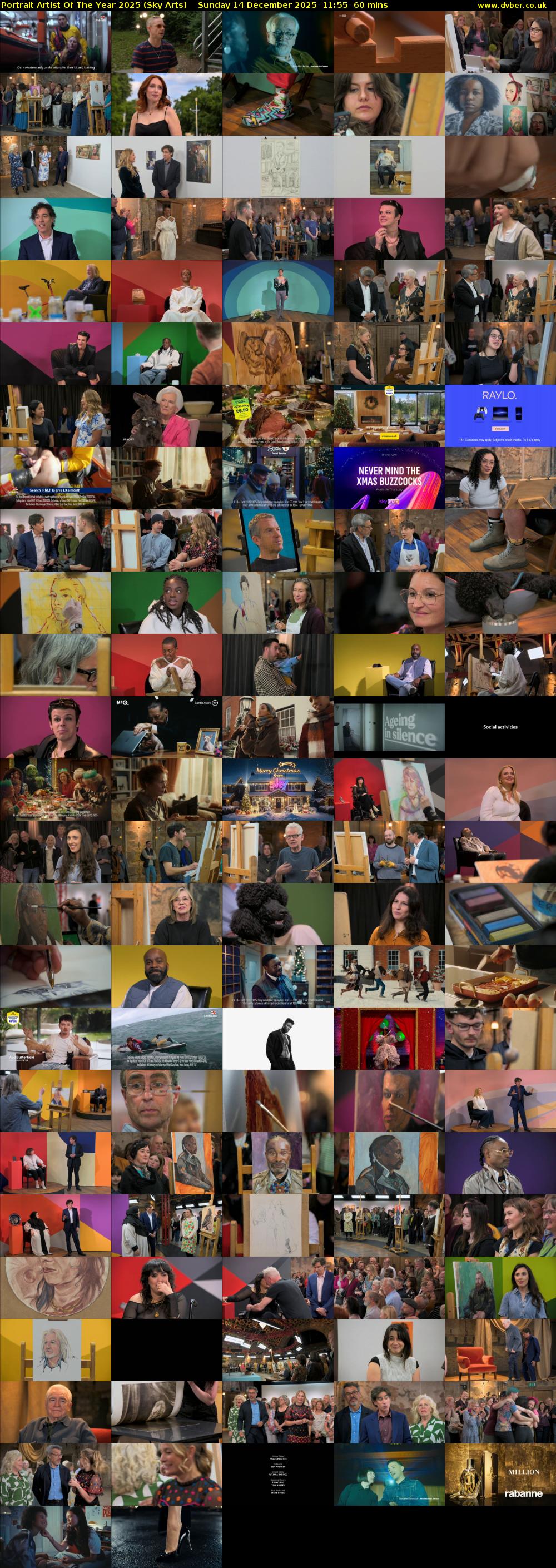 Portrait Artist Of The Year 2025 (Sky Arts) Sunday 14 December 2025 11:55 - 12:55