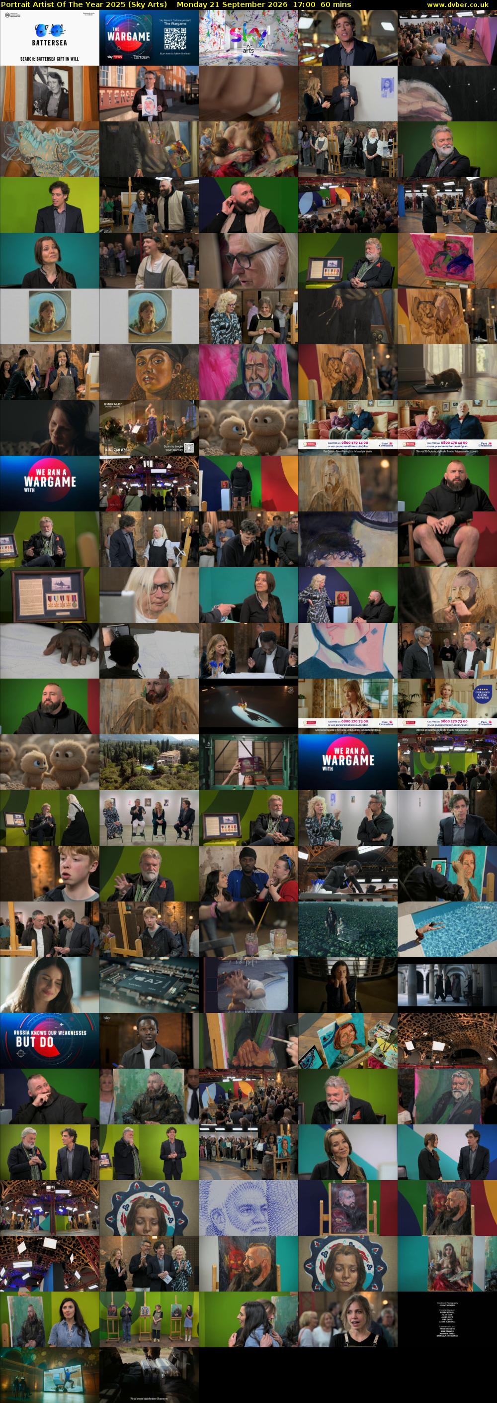Portrait Artist Of The Year 2025 (Sky Arts) Monday 21 September 2026 17:00 - 18:00
