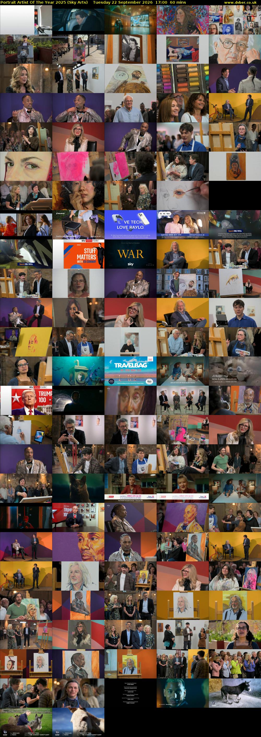 Portrait Artist Of The Year 2025 (Sky Arts) Tuesday 22 September 2026 17:00 - 18:00