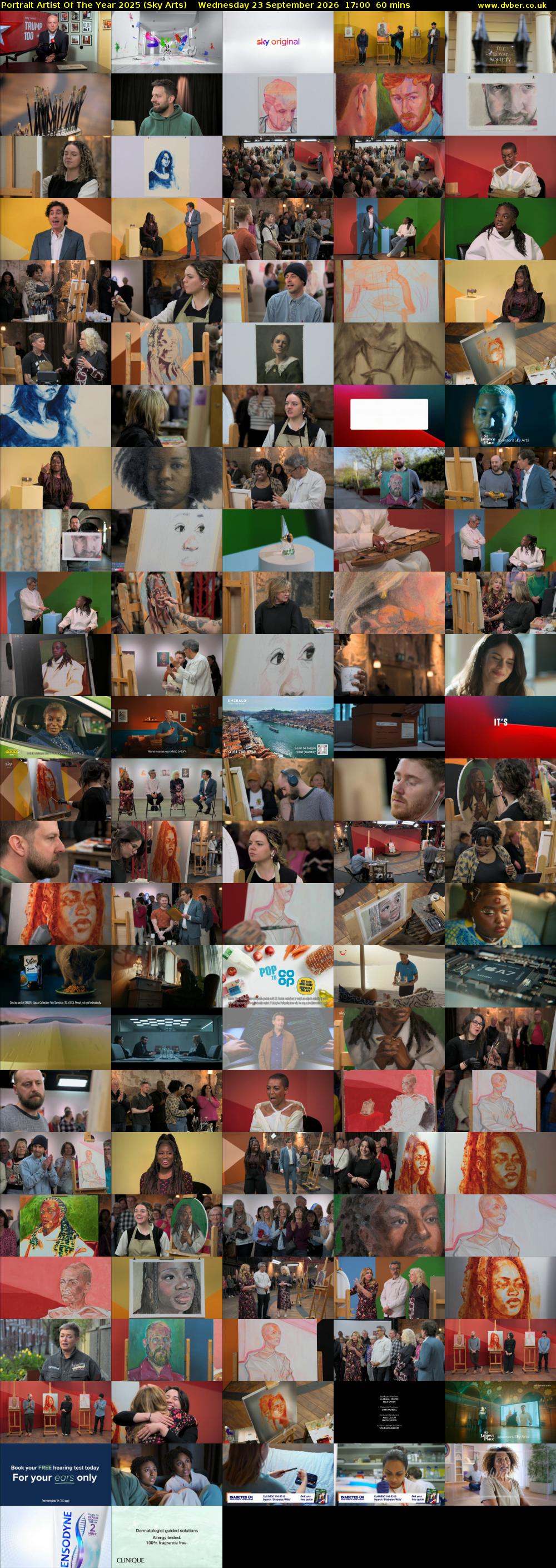 Portrait Artist Of The Year 2025 (Sky Arts) Wednesday 23 September 2026 17:00 - 18:00