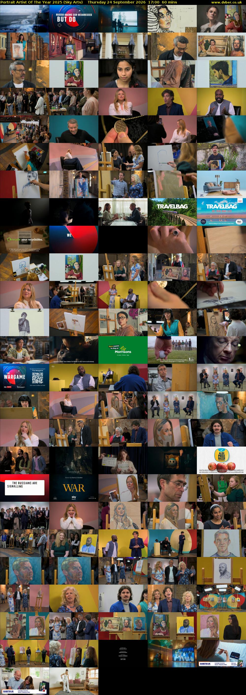 Portrait Artist Of The Year 2025 (Sky Arts) Thursday 24 September 2026 17:00 - 18:00