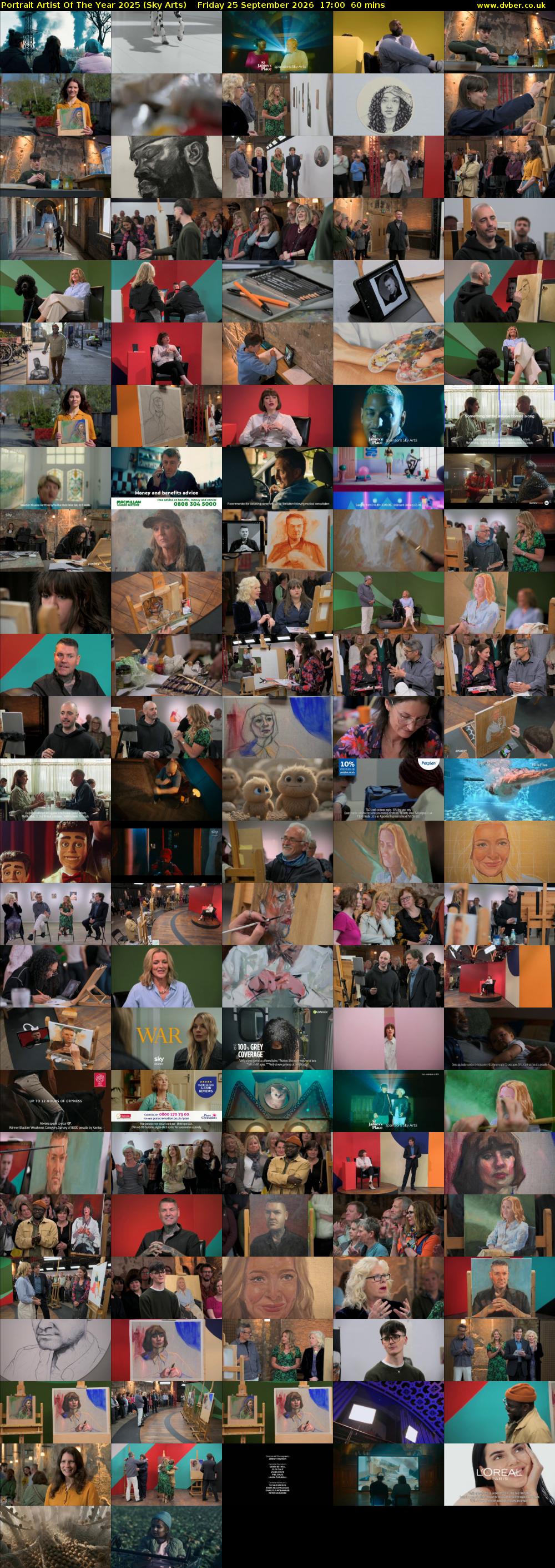 Portrait Artist Of The Year 2025 (Sky Arts) Friday 25 September 2026 17:00 - 18:00