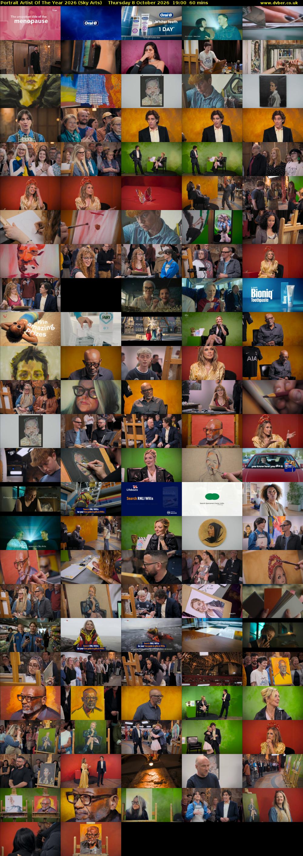 Portrait Artist Of The Year 2026 (Sky Arts) Thursday 8 October 2026 19:00 - 20:00