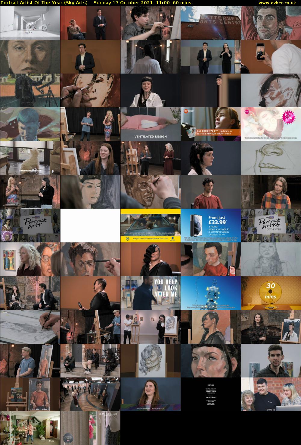Portrait Artist Of The Year (Sky Arts) Sunday 17 October 2021 11:00 - 12:00