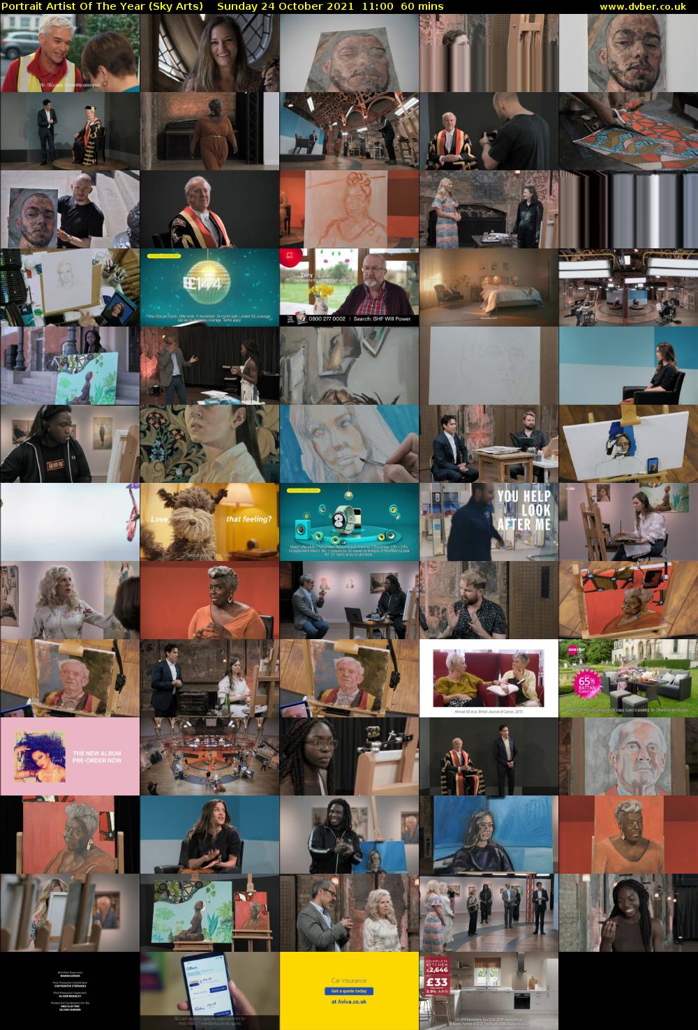 Portrait Artist Of The Year (Sky Arts) Sunday 24 October 2021 11:00 - 12:00