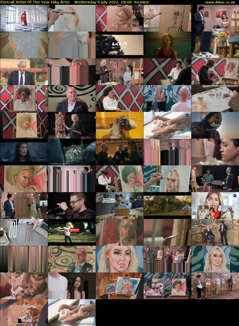 Portrait Artist Of The Year (Sky Arts) Wednesday 6 July 2022 18:00 - 19:00