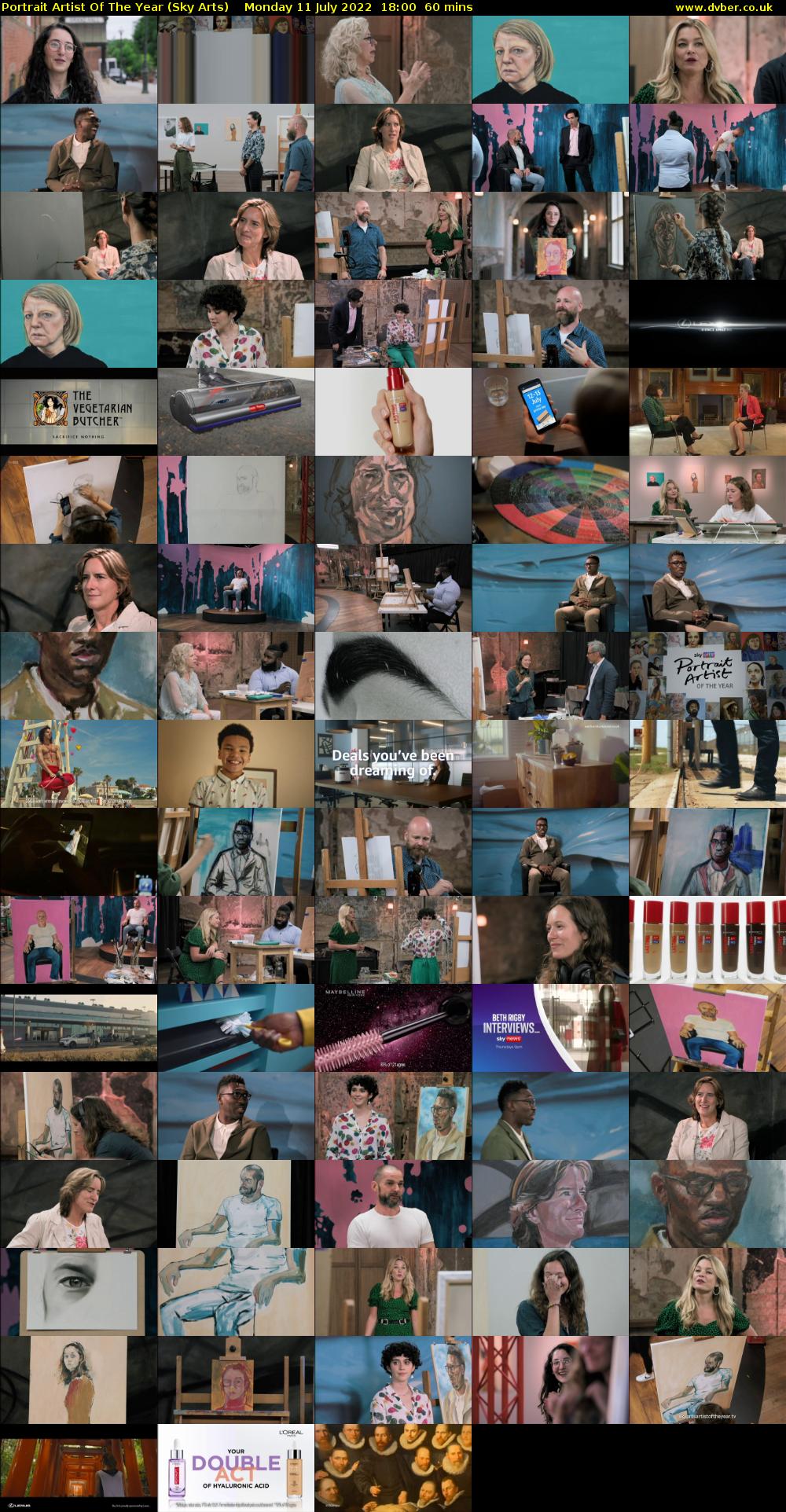 Portrait Artist Of The Year (Sky Arts) Monday 11 July 2022 18:00 - 19:00