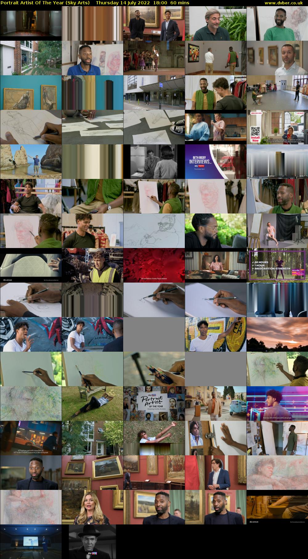 Portrait Artist Of The Year (Sky Arts) Thursday 14 July 2022 18:00 - 19:00