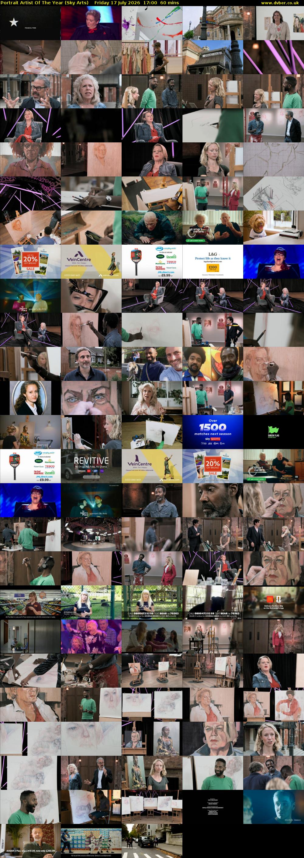 Portrait Artist Of The Year (Sky Arts) Friday 17 July 2026 17:00 - 18:00