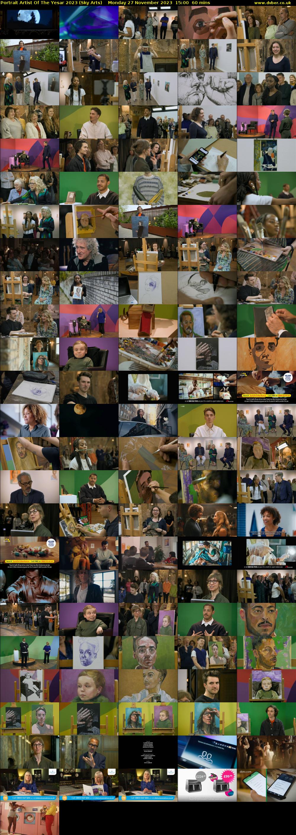 Portrait Artist Of The Yesar 2023 (Sky Arts) Monday 27 November 2023 15:00 - 16:00