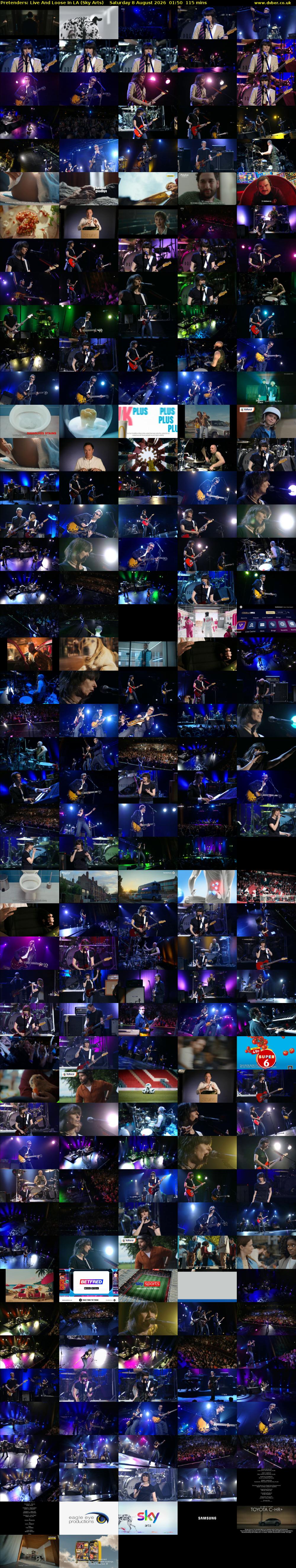 Pretenders: Live And Loose In LA (Sky Arts) Saturday 8 August 2026 01:50 - 03:45