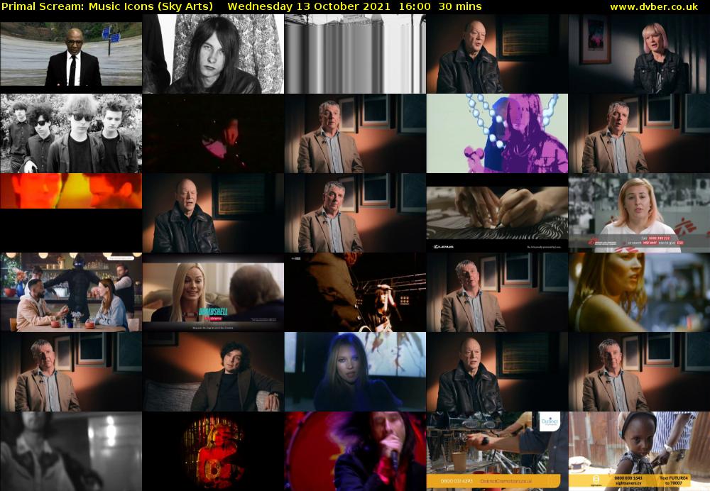 Primal Scream: Music Icons (Sky Arts) Wednesday 13 October 2021 16:00 - 16:30