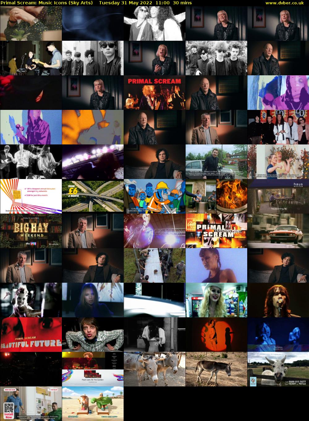 Primal Scream: Music Icons (Sky Arts) Tuesday 31 May 2022 11:00 - 11:30