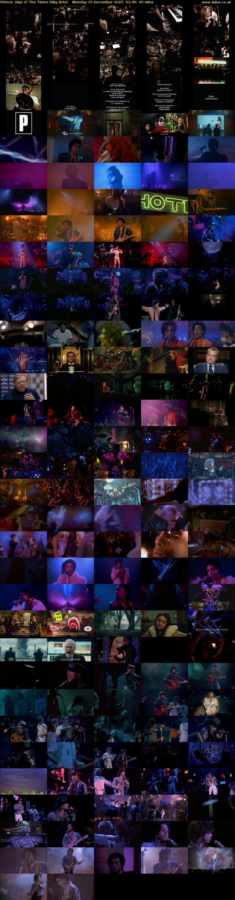 Prince: Sign O' The Times (Sky Arts) Monday 15 December 2025 01:40 - 03:15