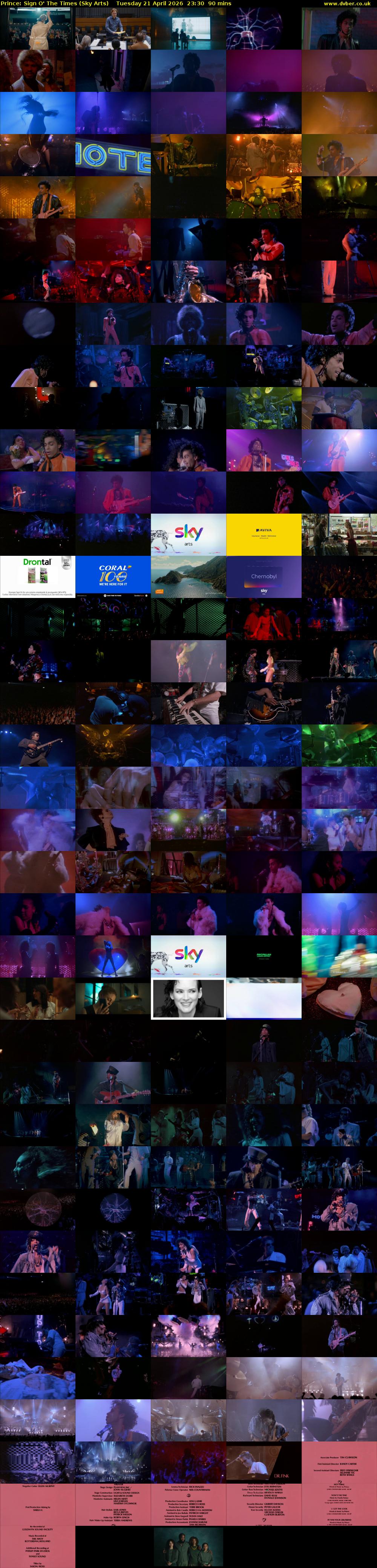 Prince: Sign O' The Times (Sky Arts) Tuesday 21 April 2026 23:30 - 01:00