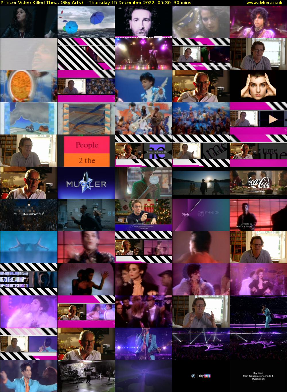Prince: Video Killed The... (Sky Arts) Thursday 15 December 2022 05:30 - 06:00