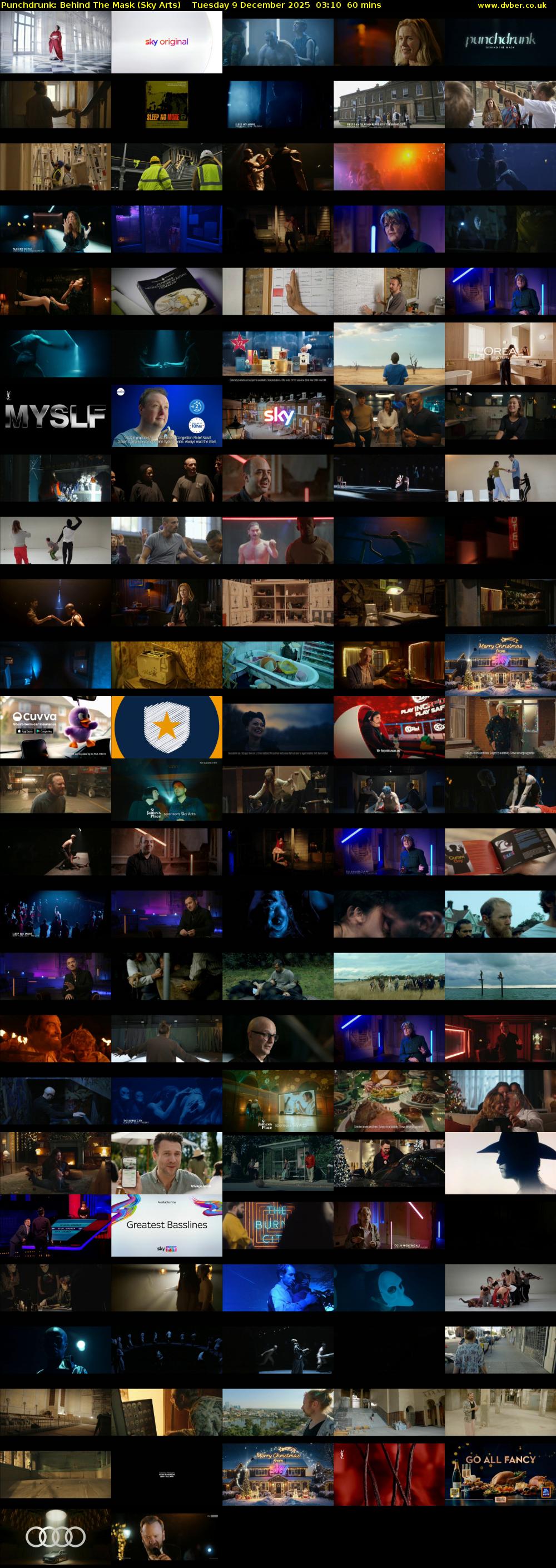 Punchdrunk: Behind The Mask (Sky Arts) Tuesday 9 December 2025 03:10 - 04:10