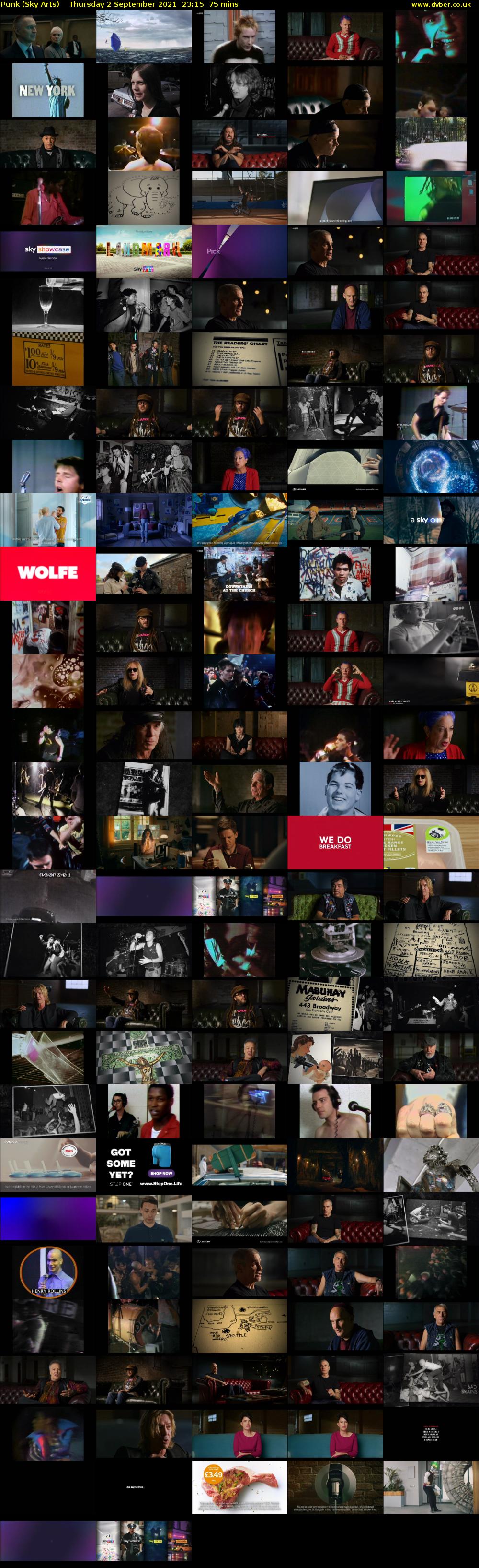 Punk (Sky Arts) Friday 3 September 2021 00:15 - 01:30