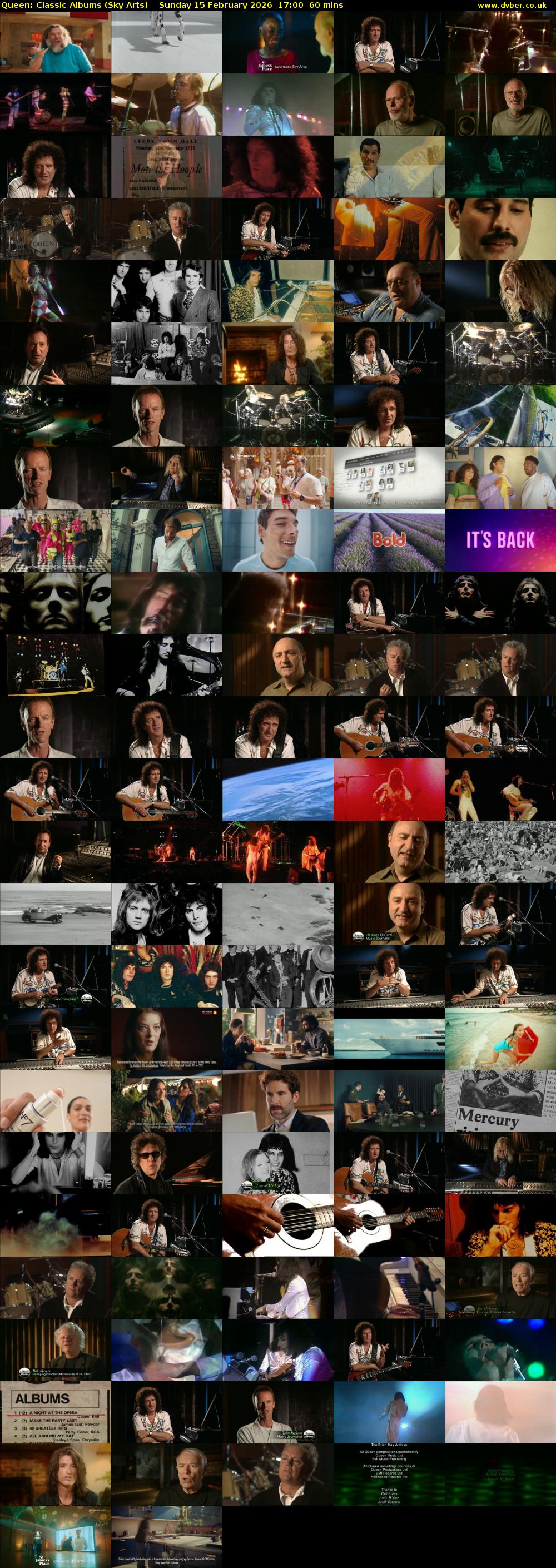 Queen: Classic Albums (Sky Arts) Sunday 15 February 2026 17:00 - 18:00