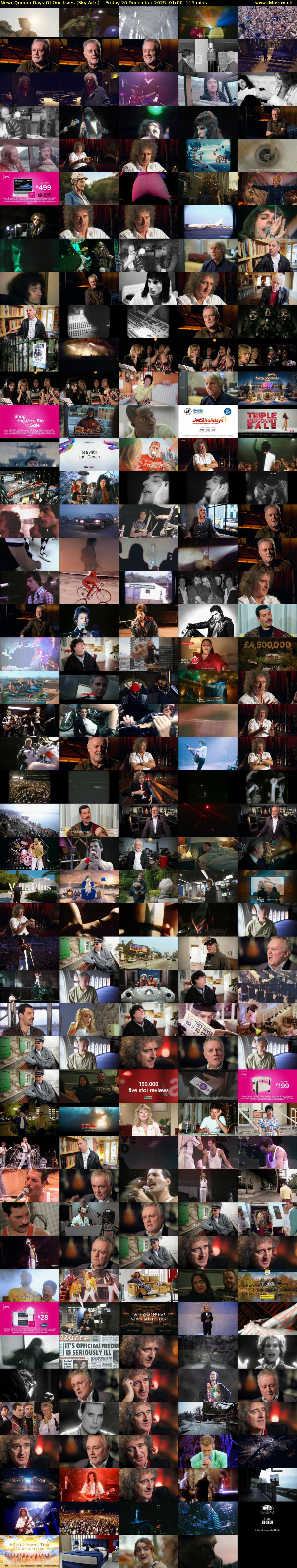 Queen: Days Of Our Lives (Sky Arts) Friday 26 December 2025 01:00 - 02:55