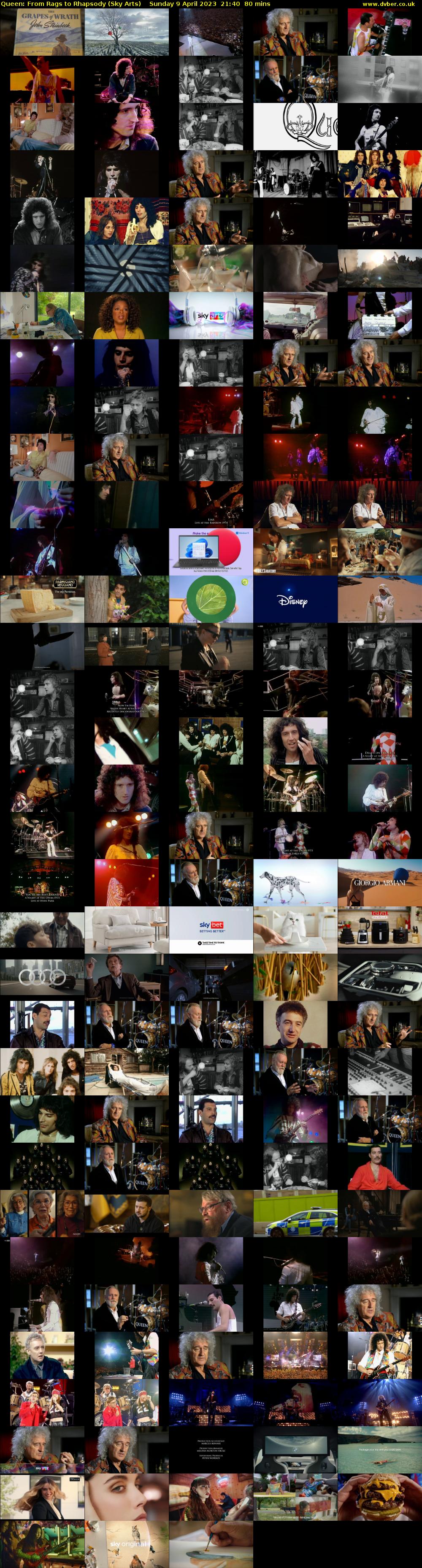 Queen: From Rags to Rhapsody (Sky Arts) Sunday 9 April 2023 21:40 - 23:00