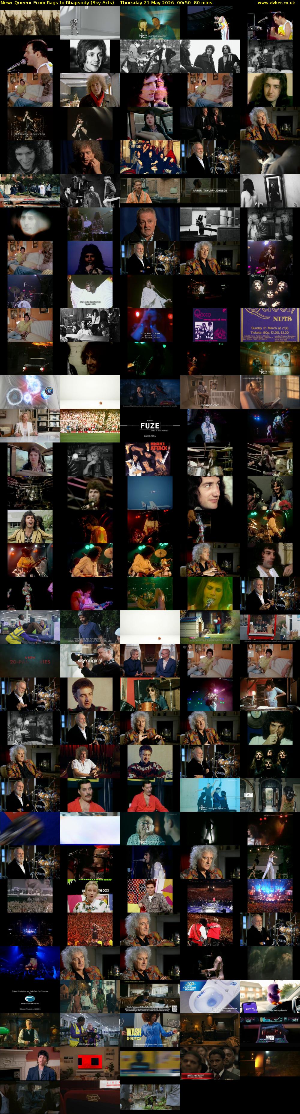 Queen: From Rags to Rhapsody (Sky Arts) Thursday 21 May 2026 00:50 - 02:10