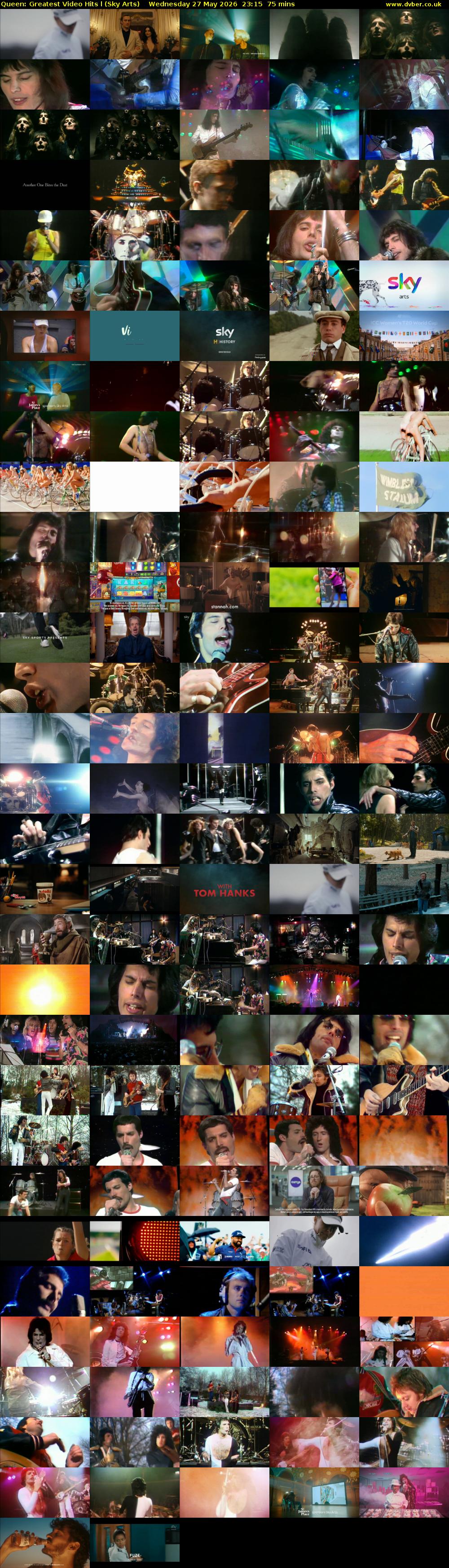 Queen: Greatest Video Hits l (Sky Arts) Wednesday 27 May 2026 23:15 - 00:30