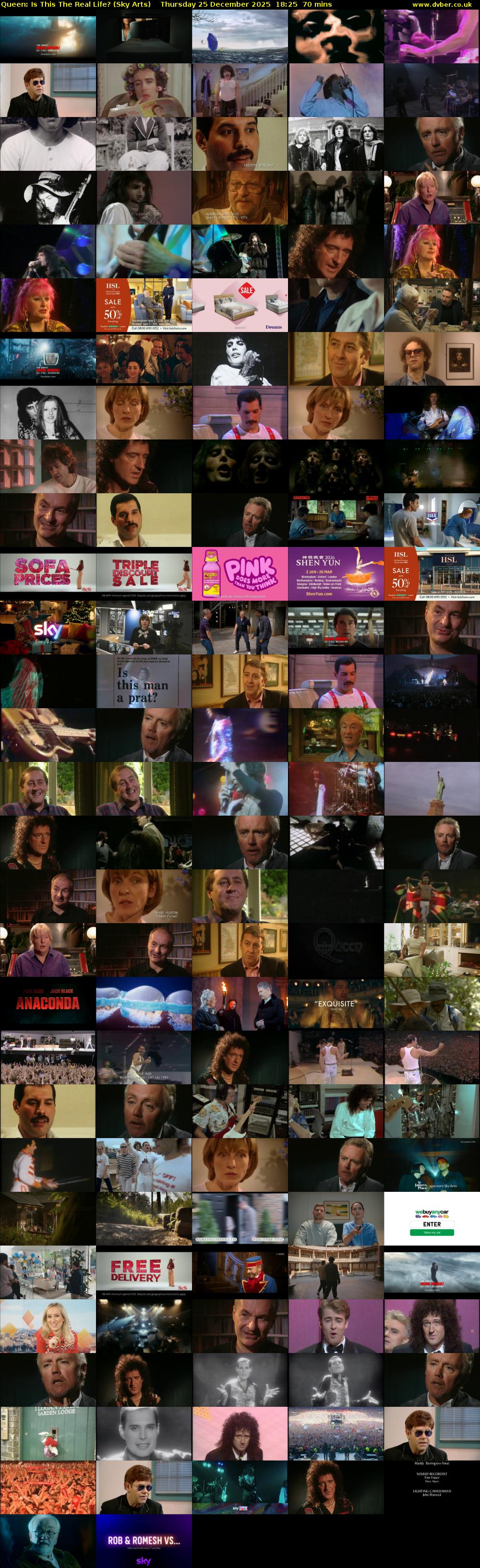 Queen: Is This The Real Life? (Sky Arts) Thursday 25 December 2025 18:25 - 19:35