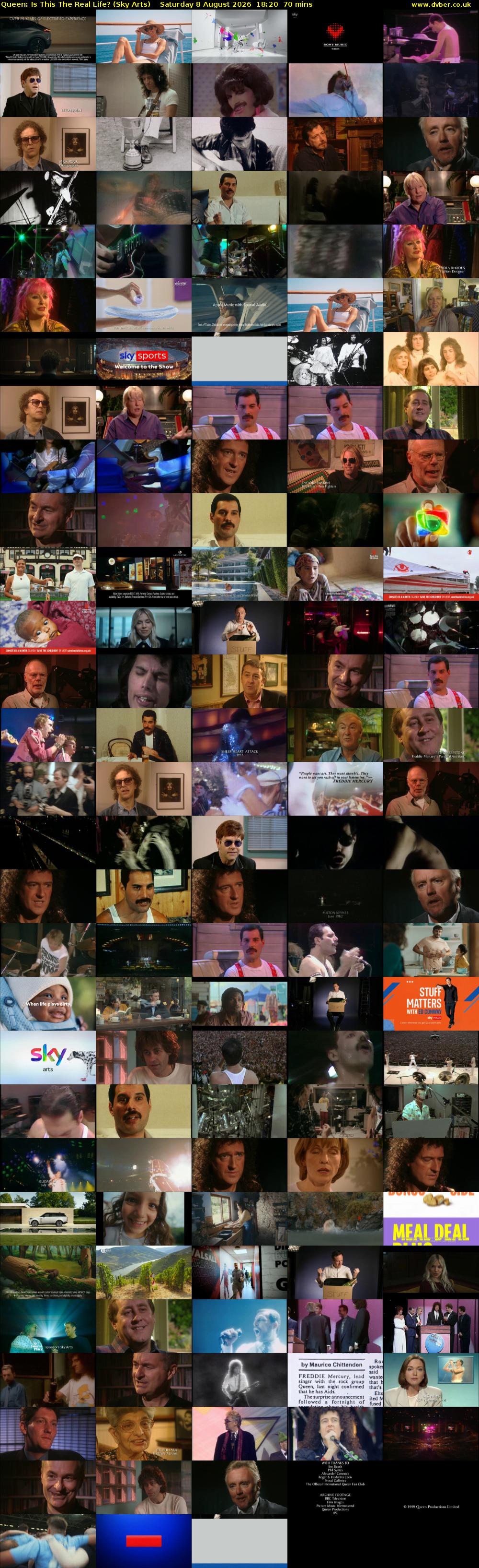 Queen: Is This The Real Life? (Sky Arts) Saturday 8 August 2026 18:20 - 19:30