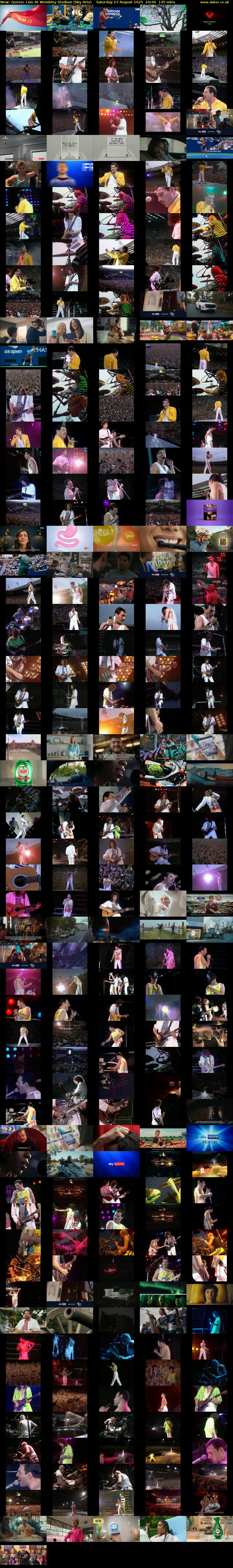 Queen: Live At Wembley Stadium (Sky Arts) Saturday 23 August 2025 20:00 - 22:25